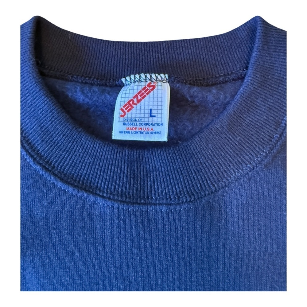 VTG COTTAGE Core 90’s Jerzees BLUE SWEATSHIRT SIZE L EUC - Picture 5 of 9